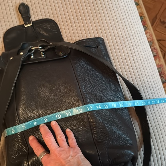 Black leather Cole Haan backpack - Picture 14 of 15